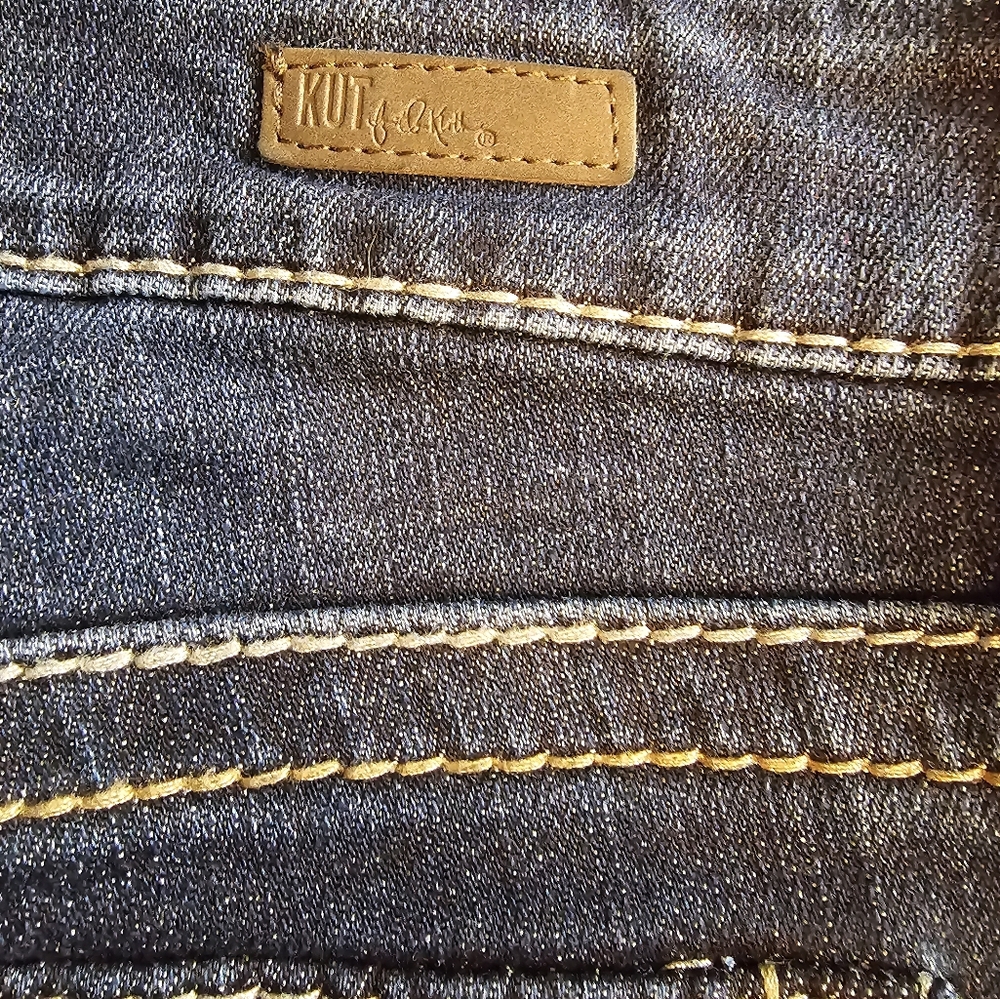 Jeana Kut From the Kloth Dark Wash Boot Cut Embroidered Denim Jeans Natalie 8L - Picture 7 of 11